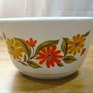 Vintage Capri Stoneware Set of 3 Floral Pattern Bowls